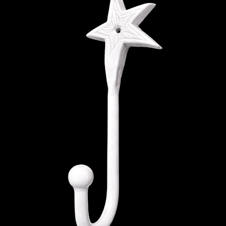 Handcrafted Metal Star Motif Wall Hook Functional Decor
